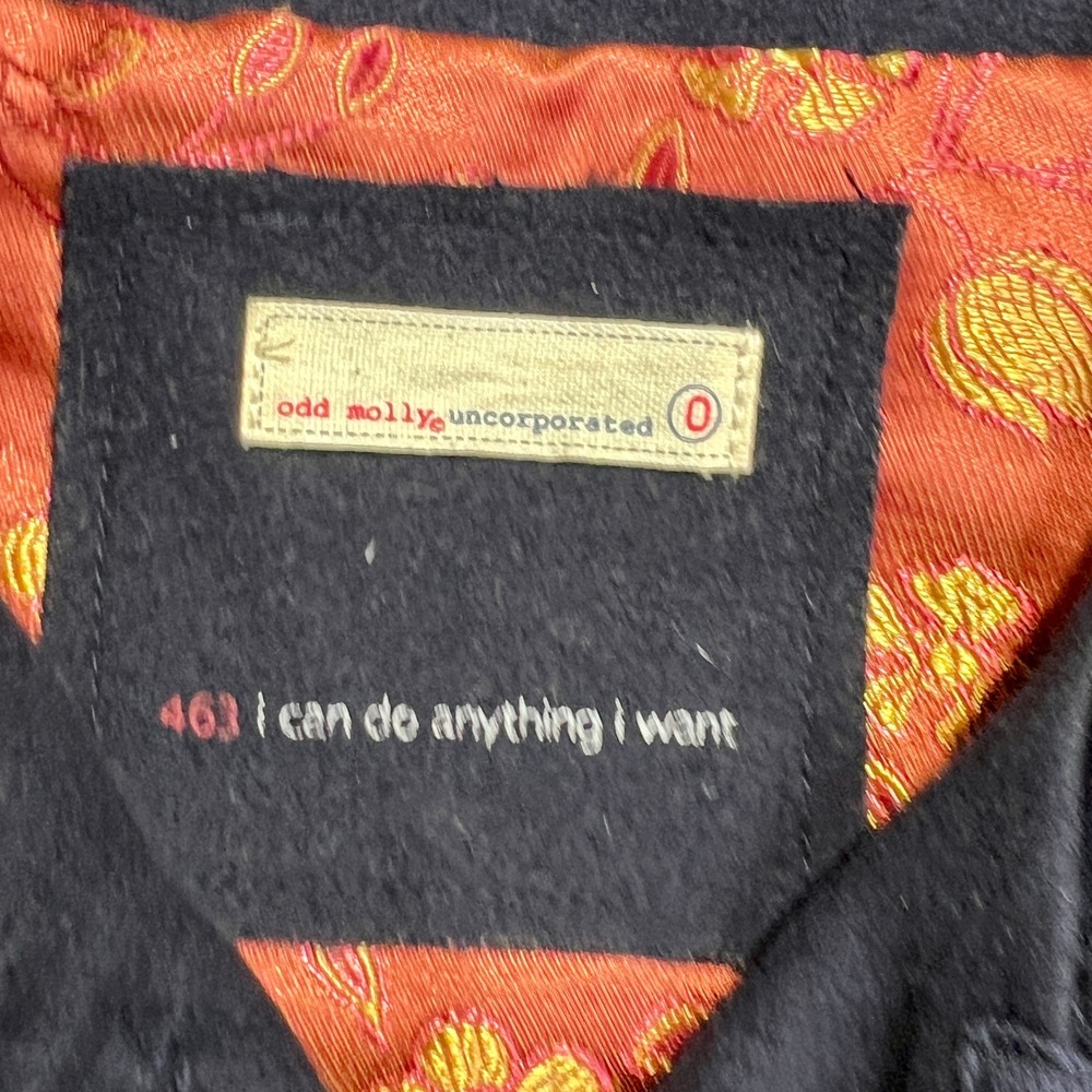 Odd Molly Wool Cashmere Coat Dark Academia Boho‎ Indie Jacket Size O Artsy - Picture 3 of 14